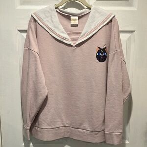 Sailor Moon Sweatshirt with Luna Cat Patch